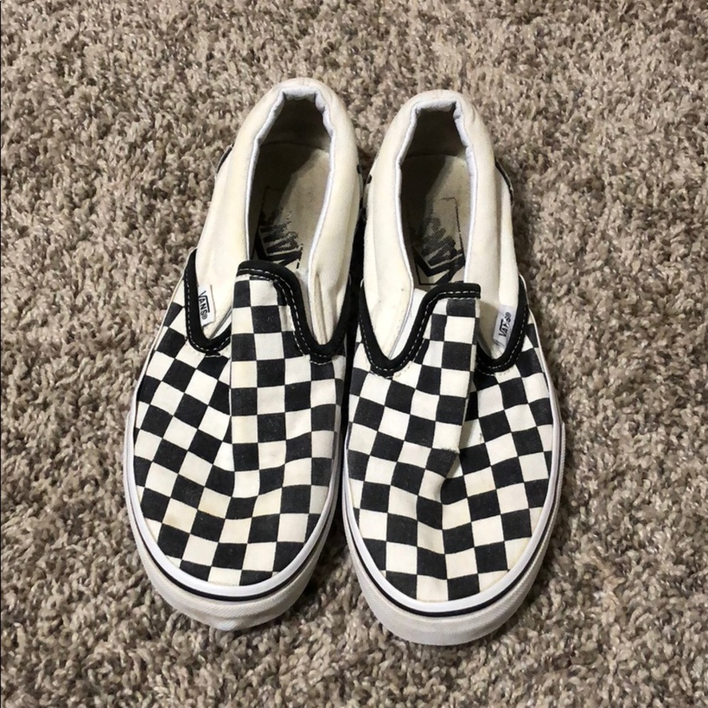 Vans checkered slip on shoes
